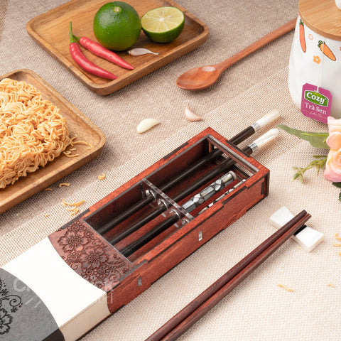 Chopsticks with Box Couple Chopsticks Box Case. Box for 2 pairs