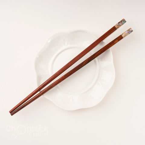 Australian abalone-head wooden Trac chopsticks. Personalized Engraving