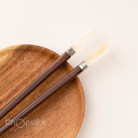 Super VIP silver-rimmed square rosewood chopsticks. Free Personalized Engraving