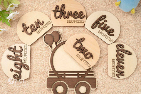 Little Farmer's First Year Milestones: Vintage Tractor Wooden Signs