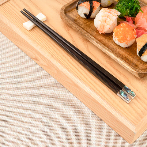 Natural Rosewood Chopsticks with Exquisite Abalone Shell Inlay. Free Personalized Engraving