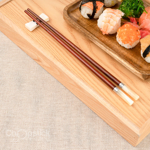 Premium Chopsticks Silver and shell wrapped chopsticks with luxury box.