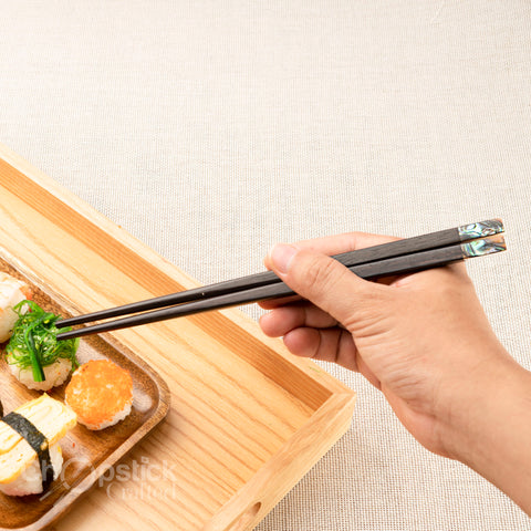 Natural Rosewood Chopsticks with Exquisite Abalone Shell Inlay. Free Personalized Engraving
