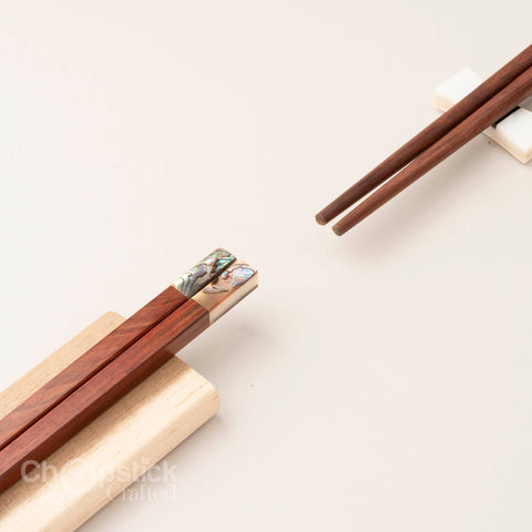 Australian abalone-head wooden Trac chopsticks. Personalized Engraving