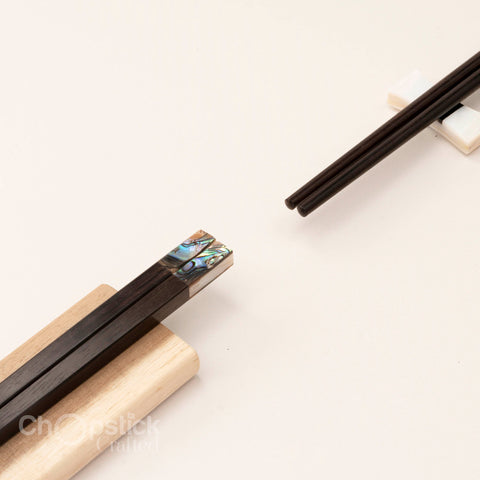 Natural Rosewood Chopsticks with Exquisite Abalone Shell Inlay. Free Personalized Engraving