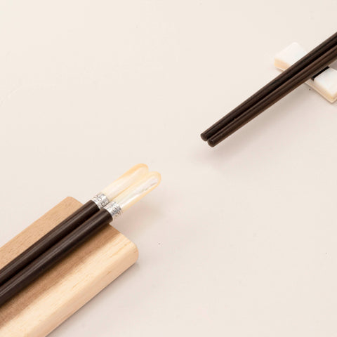 Super VIP silver rimmed rosewood round chopsticks. Free Personalized Engraving