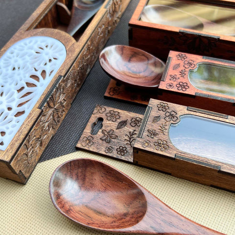 Personalized Wooden Spoon Box Laser Engraved Spoon.