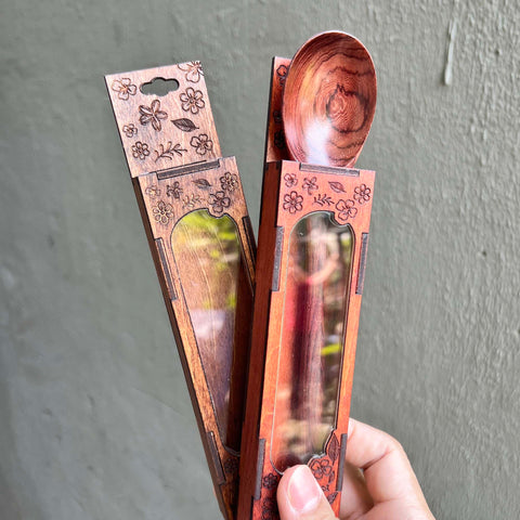 Personalized Wooden Spoon Box Laser Engraved Spoon.