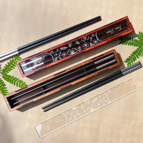 Personalized Fiberglass Chopsticks Box.